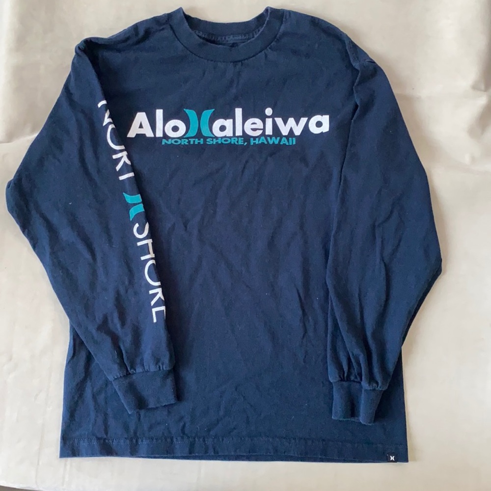 Men’s Hurley Haleiwa Surf n Sea long sleeve Shirt M Navy Blue